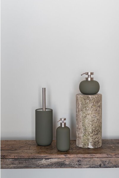 Dozator de săpun lichid verde închis din ceramică 120 ml Lotus Play – Mette Ditmer Denmark