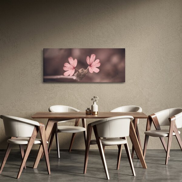 Tablou cu floare roz (120x50 cm)