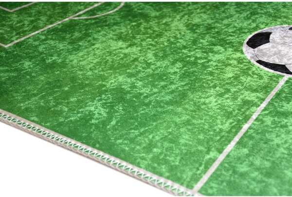 Covor de joacă pentru copii verde lavabil 100x160 cm Soccer Time – Vitaus