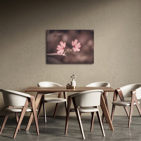 Tablou cu floare roz (70x50 cm)