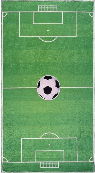 Covor de joacă pentru copii verde lavabil 100x160 cm Soccer Time – Vitaus