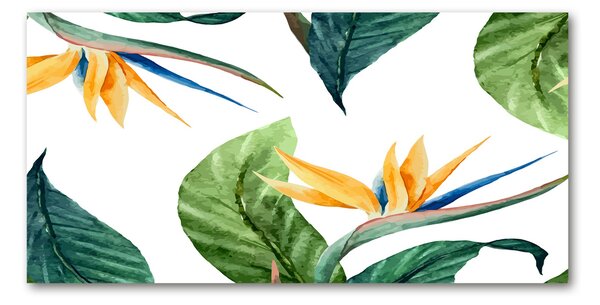 Tablou sticlă flori tropicale