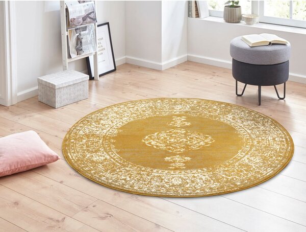 Covor rotund galben/portocaliu ø 160 cm Méridional - Hanse Home