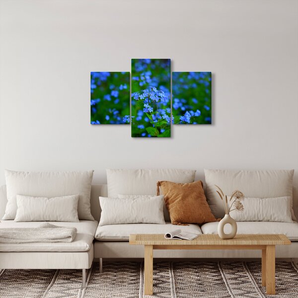 Tablou cu flori albastre (90x60 cm)