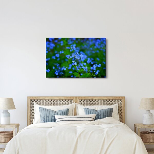 Tablou cu flori albastre (90x60 cm)