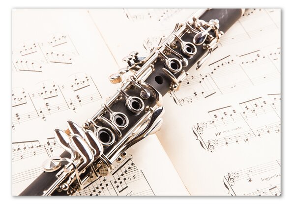 Tablou Printat Pe Sticlă Clarinet