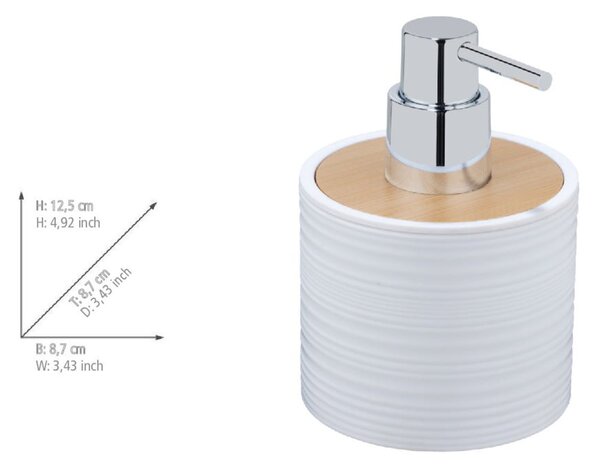 Dozator de săpun lichid alb din plastic 350 ml Lyon – Allstar