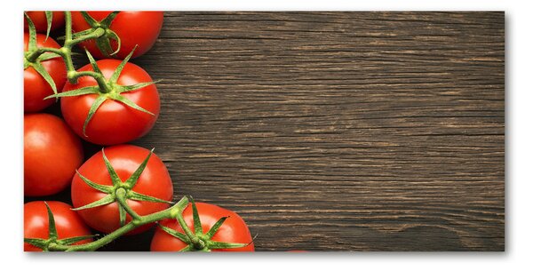 Tablou sticlă Tomate pe lemn
