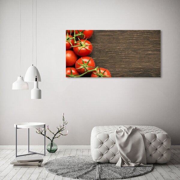 Tablou sticlă Tomate pe lemn