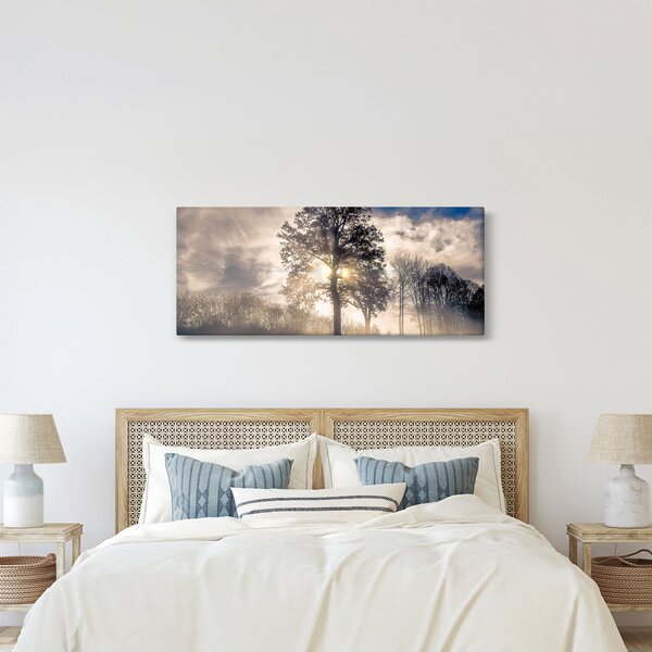 Tablou cu copac în ceață (120x50 cm)
