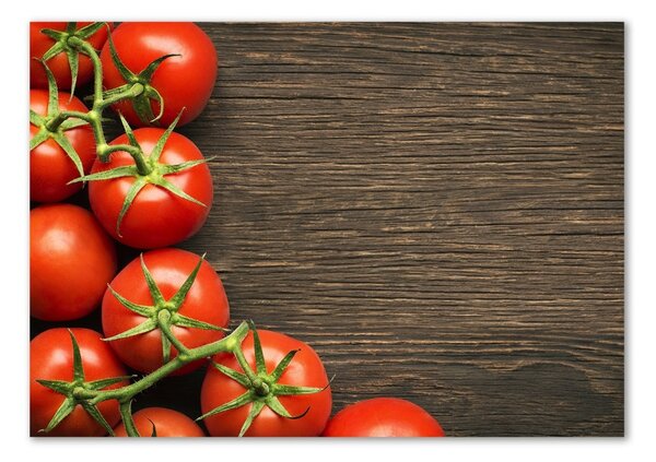 Tablou sticlă Tomate pe lemn