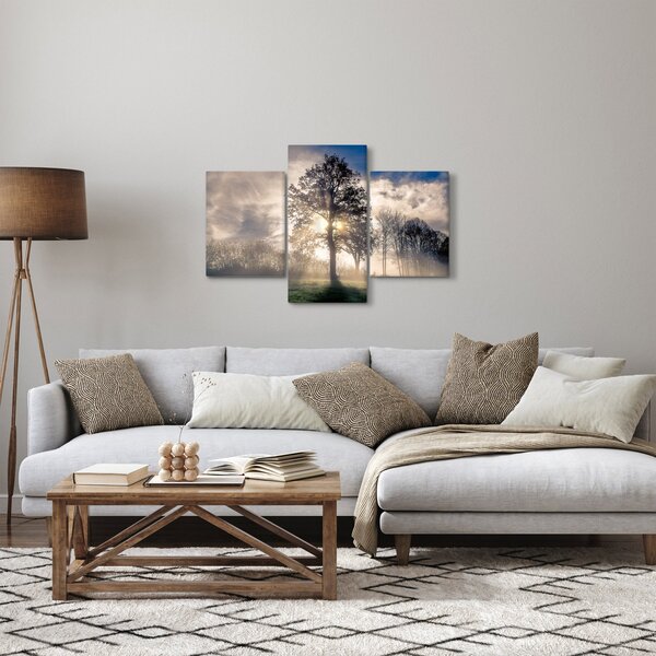 Tablou cu copac în ceață (90x60 cm)