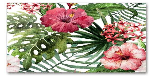 Imagine de sticlă flori tropicale