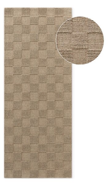 Covor tip traversă maro țesut manual din lână 80x200 cm Scala – Villeroy&Boch