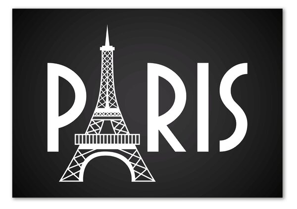 Tablou sticlă Paris