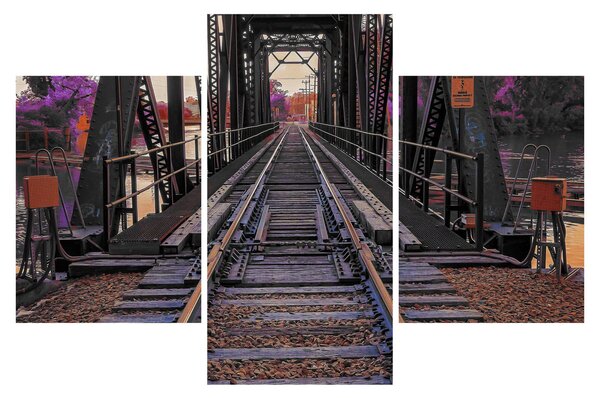Tablou cu pod de cale ferată (90x60 cm)