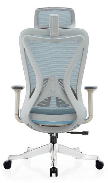 Scaun ergonomic Colin-H, spatar Mesh, sezut, textil, Gri