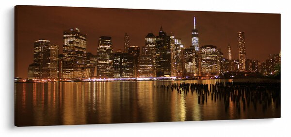 Tablou orașului nocturn (120x50 cm)