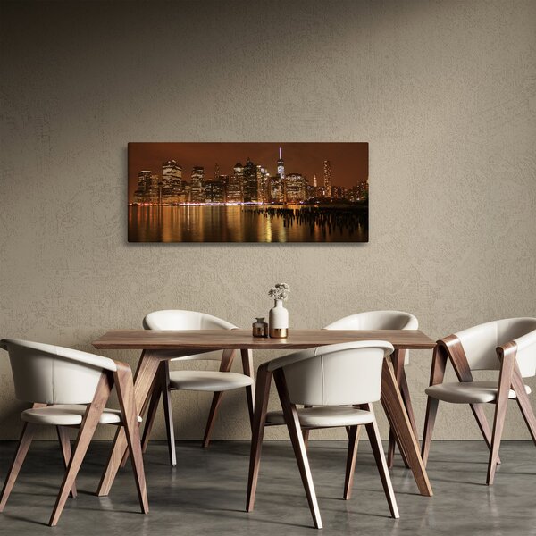 Tablou orașului nocturn (120x50 cm)
