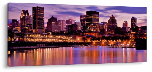 Tablou orașului nocturn (120x50 cm)