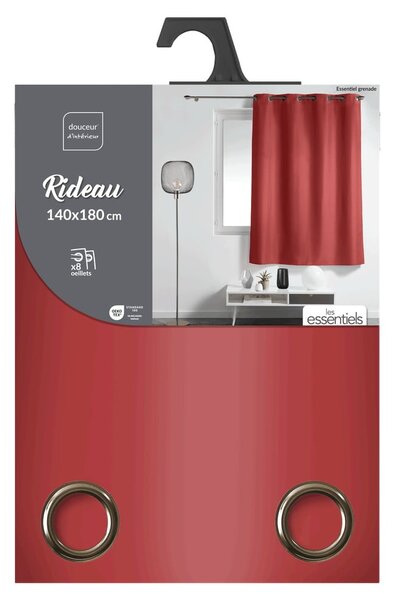 Draperie roșie 140x180 cm Essentiel – douceur d'intérieur