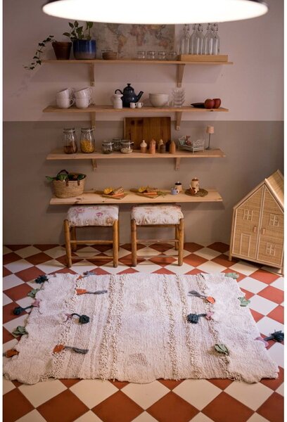 Covor de joacă pentru copii crem din bumbac 120x160 cm Veggie Garden – Lorena Canals
