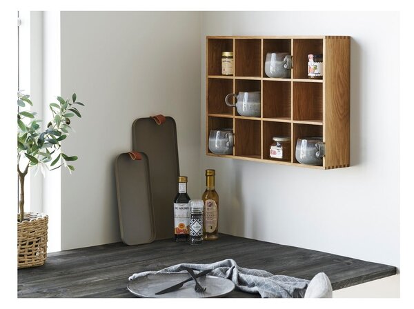 Raft în culoare naturală etajat cu aspect de lemn de stejar 11 cm Soria – House Nordic