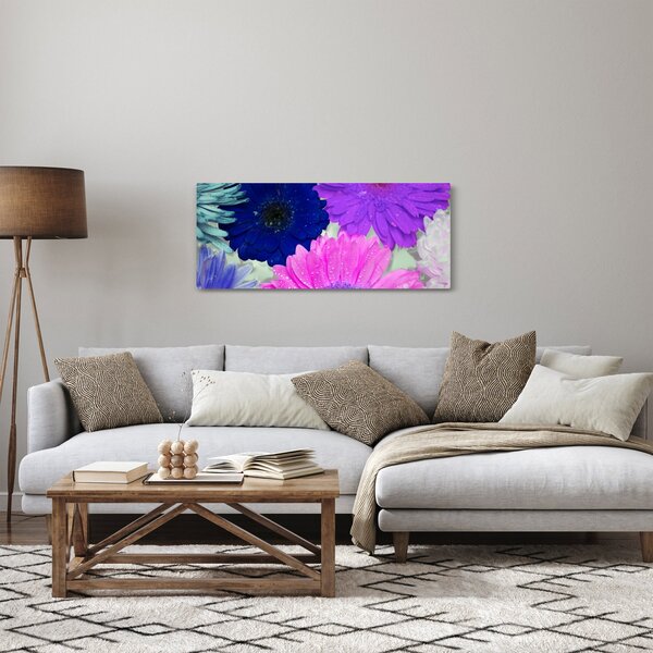 Tablou cu flori colorate (120x50 cm)
