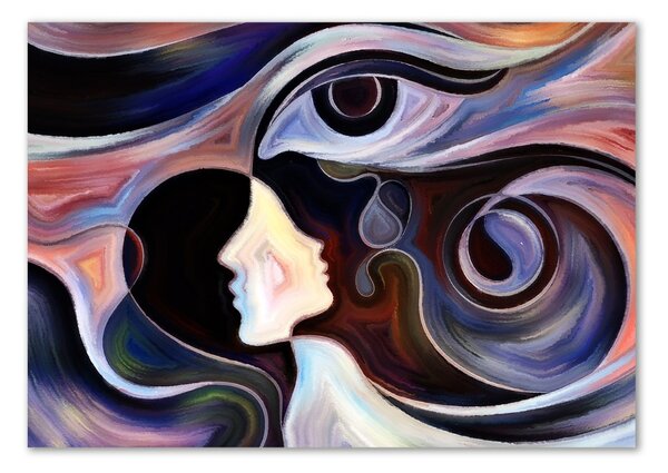Tablou pe pe sticlă abstracțiune