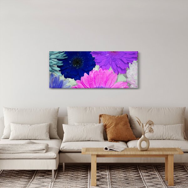 Tablou cu flori colorate (120x50 cm)