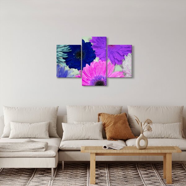 Tablou cu flori colorate (90x60 cm)