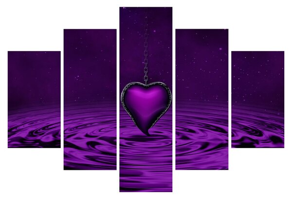 Tablou ci inima violetă (150x105 cm)