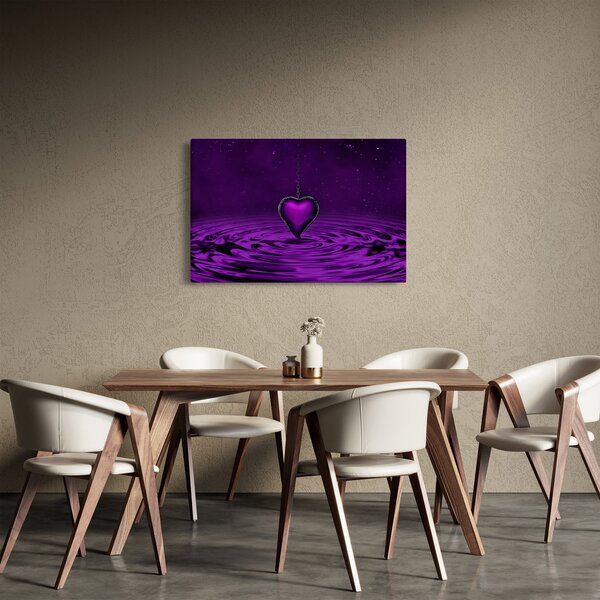 Tablou ci inima violetă (90x60 cm)