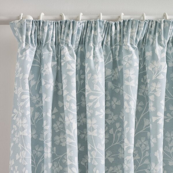 Draperii albastre 2 buc. 229x229 cm Brooke Floral – Catherine Lansfield