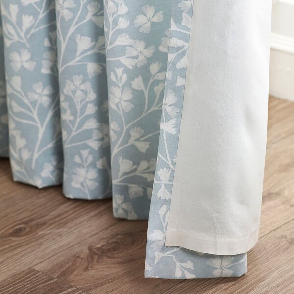 Draperii albastre 2 buc. 229x229 cm Brooke Floral – Catherine Lansfield