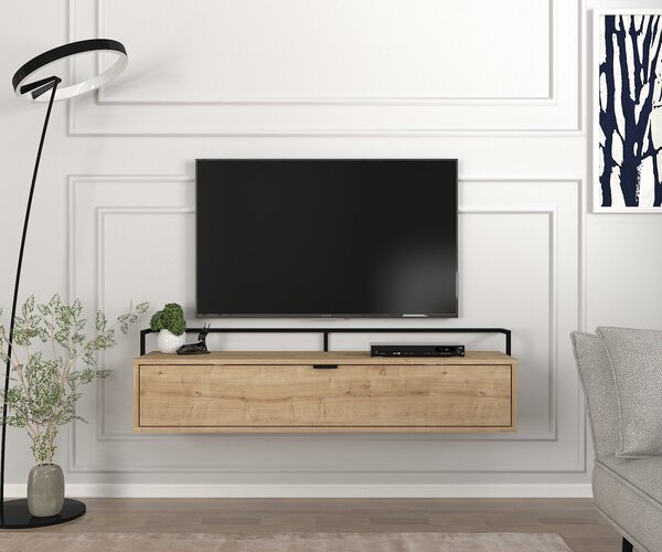 Comodă Tv Natural Elegance, 138 x 34 x 56 cm, Bardolino, UnicUtil
