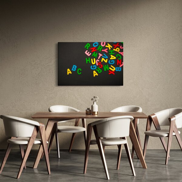 Tablou - litere colorate (90x60 cm)
