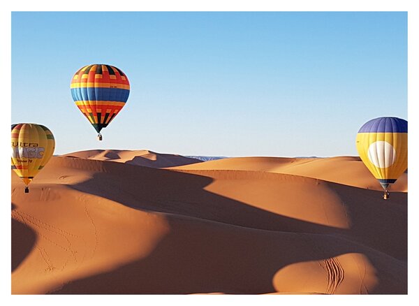 Tablou - baloane zburătoare în deșert (70x50 cm)