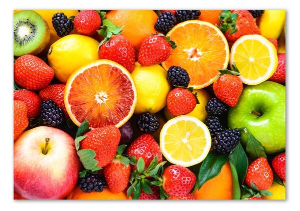 Imagine de sticlă fructe colorate