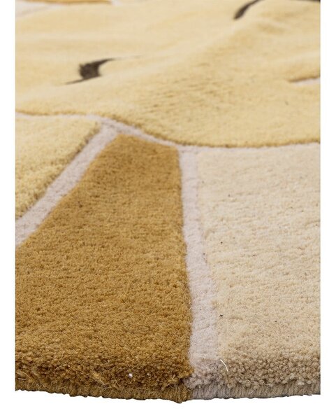 Covor pentru copii bej/chihlimbar din lână ø110 cm Sun – Bloomingville Mini