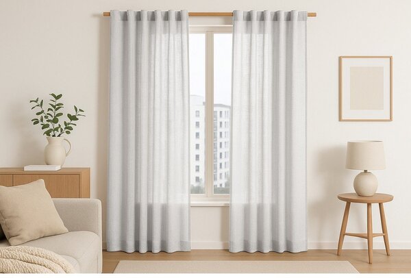Draperie albă 140x270 cm Valeta – Restilo