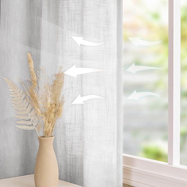 Draperie albă 140x270 cm Valeta – Restilo