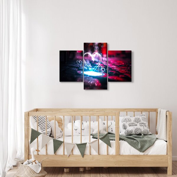 Tablou cu inima iluminată (90x60 cm)
