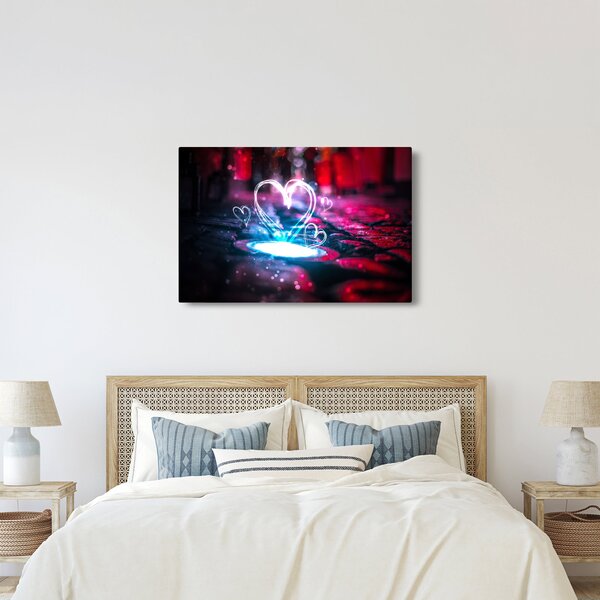 Tablou cu inima iluminată (90x60 cm)