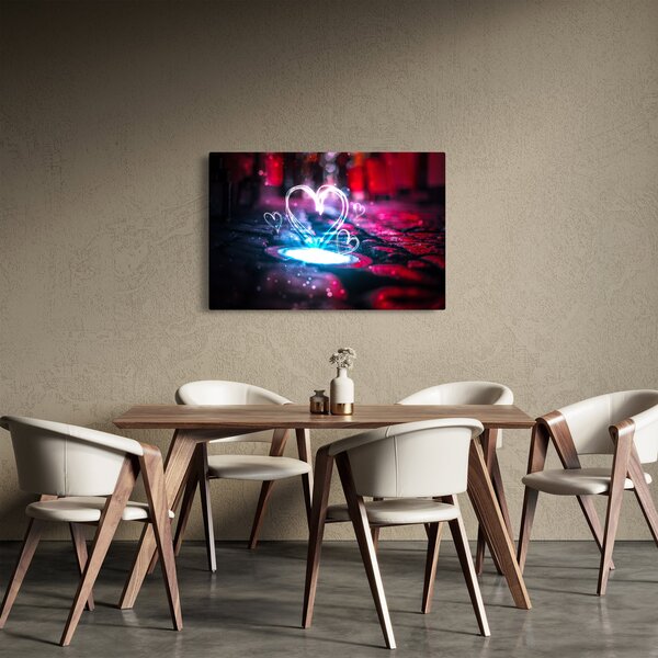 Tablou cu inima iluminată (90x60 cm)