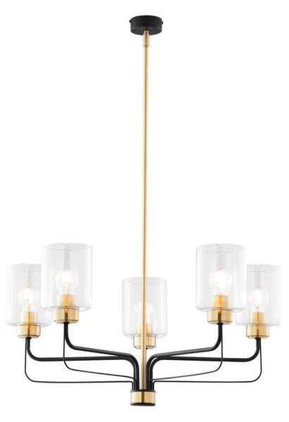 Jupiter 1882 - Candelabru pe tijă CERES 5xE27/15W/230V auriu/negru