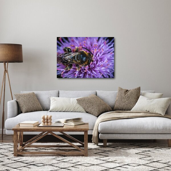 Tablou cu albina pe floare (70x50 cm)