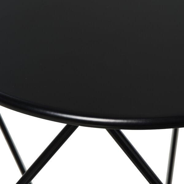 Masuta geometrica in stil nordic din otel rezistent la rugina 54x54x44cm, negru HOMCOM | Aosom Romania