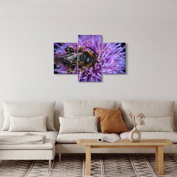 Tablou cu albina pe floare (90x60 cm)