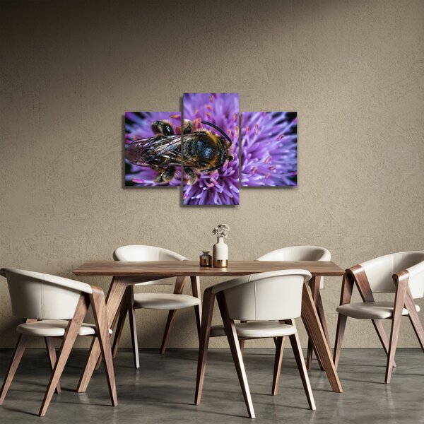 Tablou cu albina pe floare (90x60 cm)